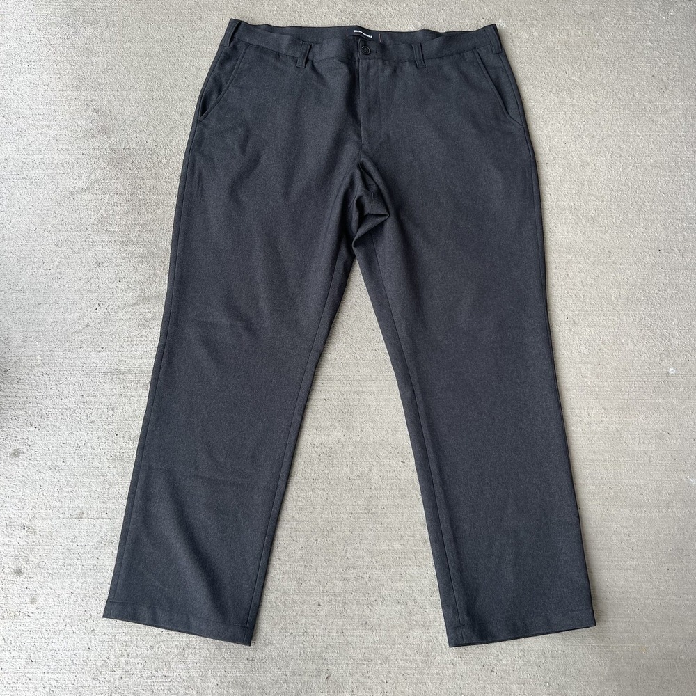 Bluffworks Men's Dark Gray Chino Dress Pants 40x32 Stretch Travel‎ Work Office